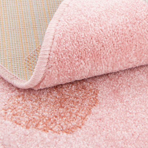 Playful Patterns Collection Area Rug - Frolic Round Pink  lifestyle 5