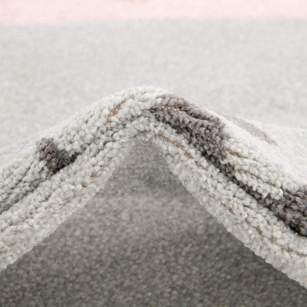 Playful Patterns Collection Area Rug - Frolic Round Pink  lifestyle 7