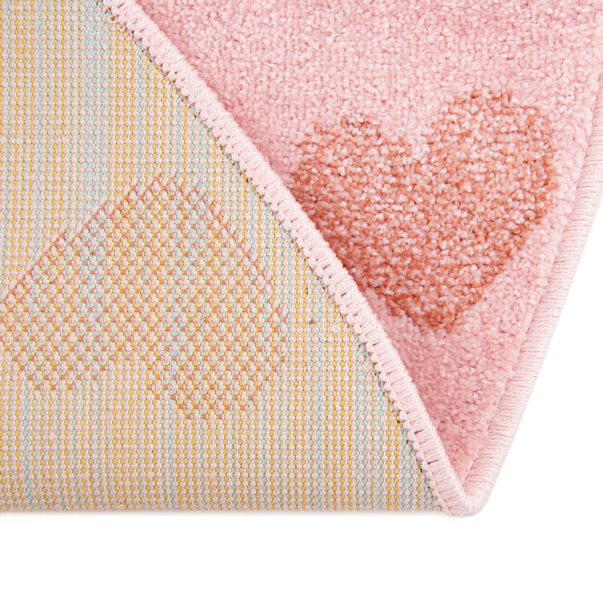 Playful Patterns Collection Area Rug - Frolic Round Pink  lifestyle 8