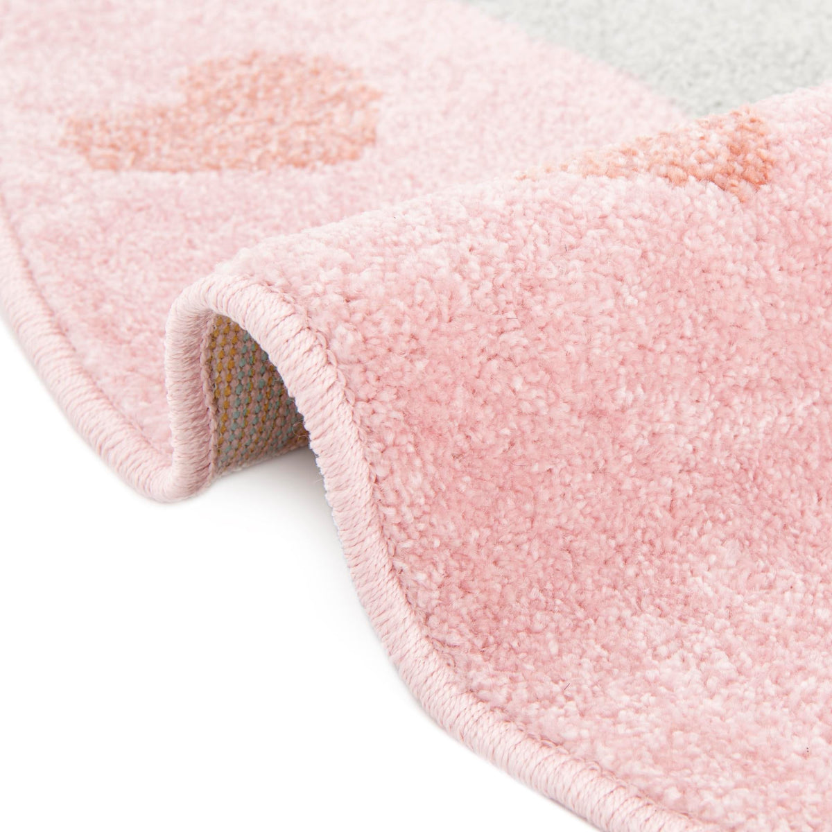 Playful Patterns Collection Area Rug - Frolic Round Pink  lifestyle 9