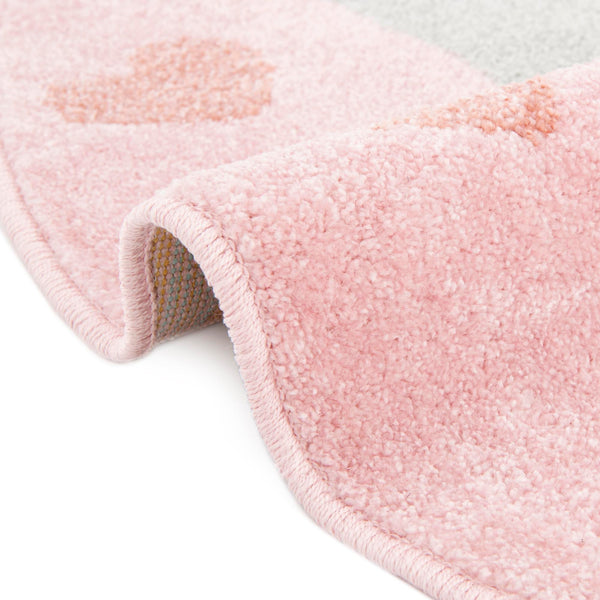Playful Patterns Collection Area Rug - Frolic Round Pink  lifestyle 9