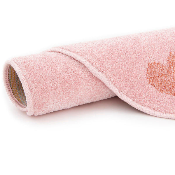 Playful Patterns Collection Area Rug - Frolic Round Pink  lifestyle 11