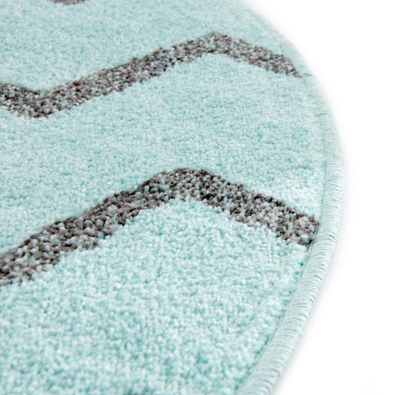 Playful Patterns Collection Area Rug -  Whirlwind Round Blue  lifestyle 16