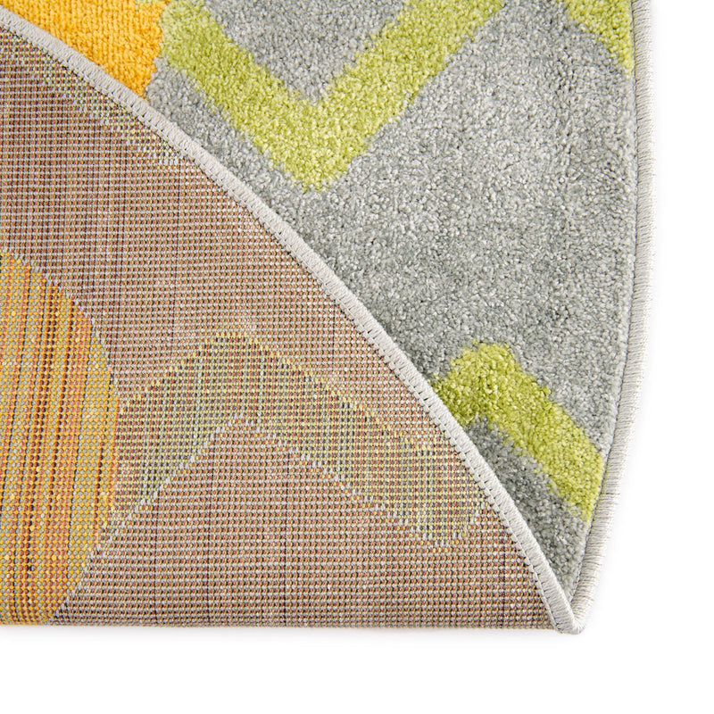 Playful Patterns Collection Area Rug -  Whirlwind Round Yellow  lifestyle 11