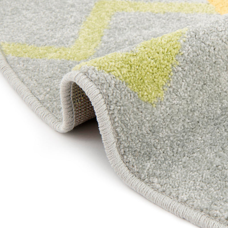 Playful Patterns Collection Area Rug -  Whirlwind Round Yellow  lifestyle 17