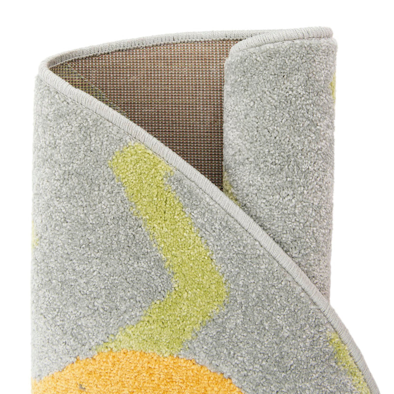 Playful Patterns Collection Area Rug -  Whirlwind Round Yellow  lifestyle 19