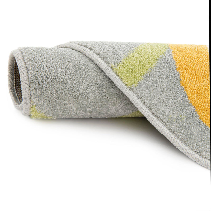 Playful Patterns Collection Area Rug -  Whirlwind Round Yellow  lifestyle 21