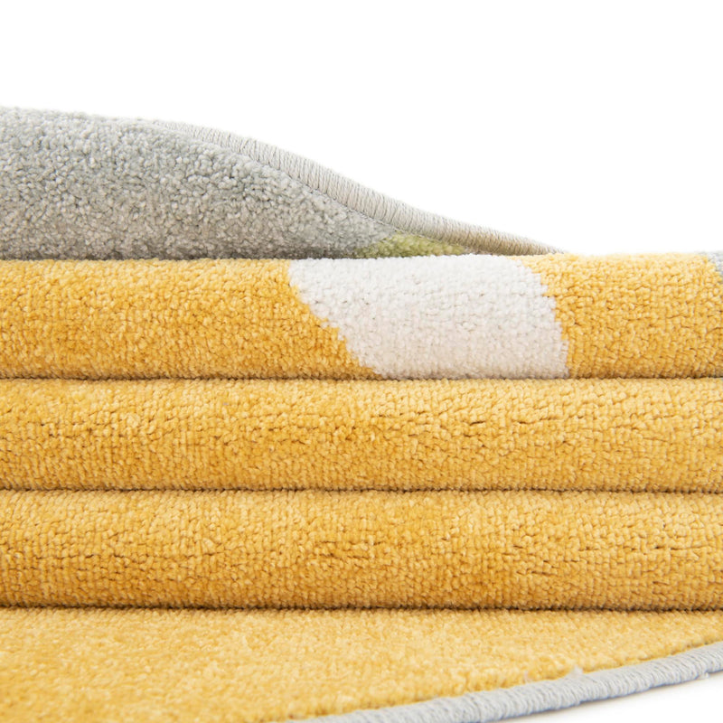 Playful Patterns Collection Area Rug -  Whirlwind Round Yellow  lifestyle 25
