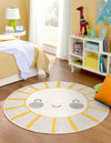 Playful Patterns Collection Area Rug -  Twirl Round Gray  lifestyle 2