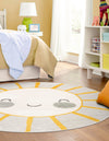 Playful Patterns Collection Area Rug -  Twirl Round Gray  lifestyle 3
