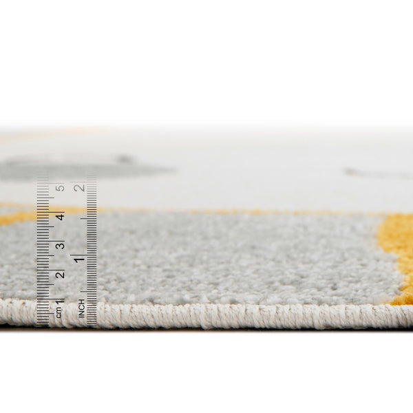 Playful Patterns Collection Area Rug -  Twirl Round Gray  lifestyle 4