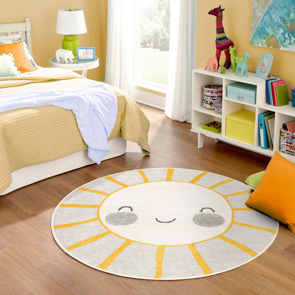 Playful Patterns Collection Area Rug -  Twirl Round Gray  lifestyle 14