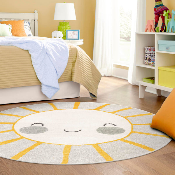 Playful Patterns Collection Area Rug -  Twirl Round Gray  lifestyle 15