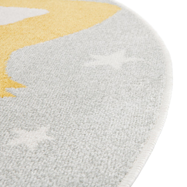 Playful Patterns Collection Area Rug -  Lively Round Gray  lifestyle 6