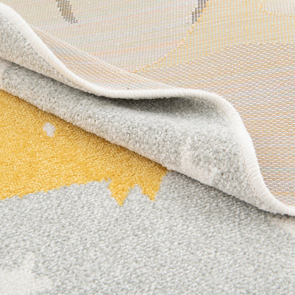 Playful Patterns Collection Area Rug -  Lively Round Gray  lifestyle 12