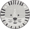 Playful Patterns Collection Area Rug -  Riddle Round Gray  lifestyle 3