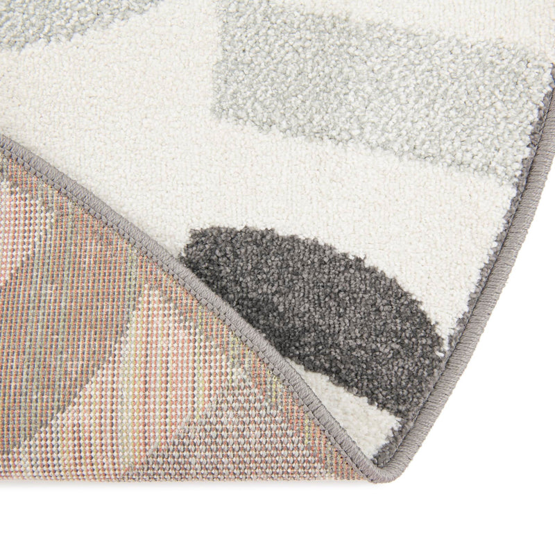Playful Patterns Collection Area Rug -  Riddle Round Gray  lifestyle 14