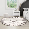 Playful Patterns Collection Area Rug -  Riddle Round Gray  lifestyle 30