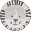 Playful Patterns Collection Area Rug -  Riddle Round Gray  lifestyle 2