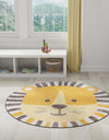 Playful Patterns Collection Area Rug -  Riddle Round Light Brown  lifestyle 3
