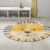 Playful Patterns Collection Area Rug -  Riddle Round Light Brown  lifestyle 27