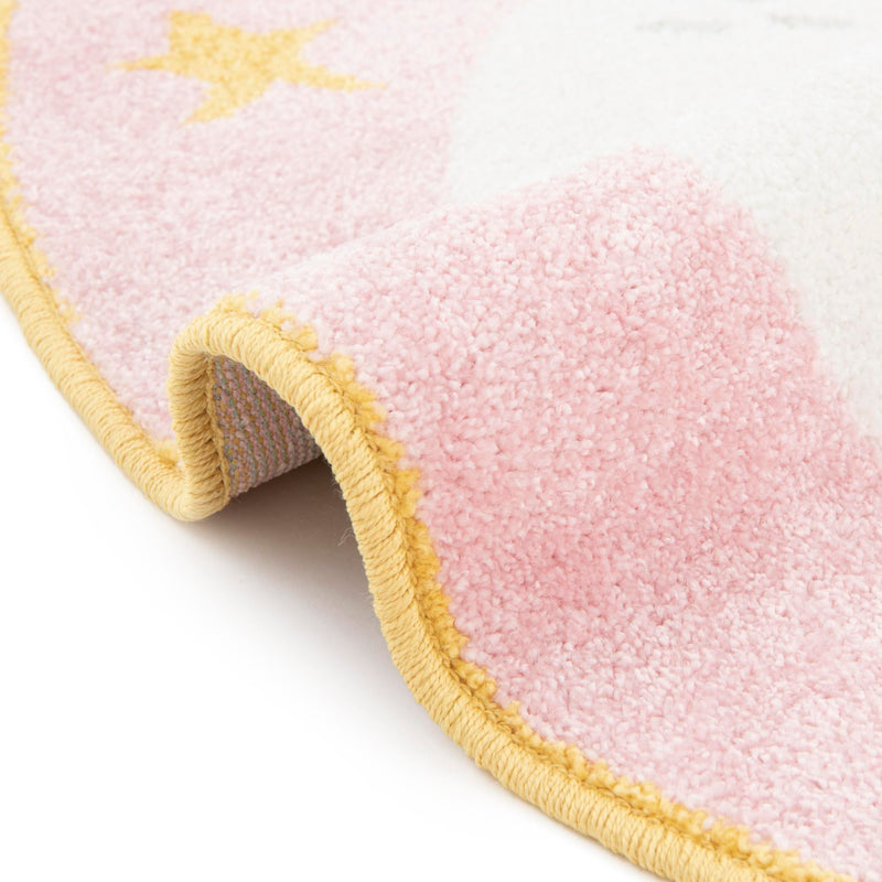 Playful Patterns Collection Area Rug -  Jovial Round Pink  lifestyle 9