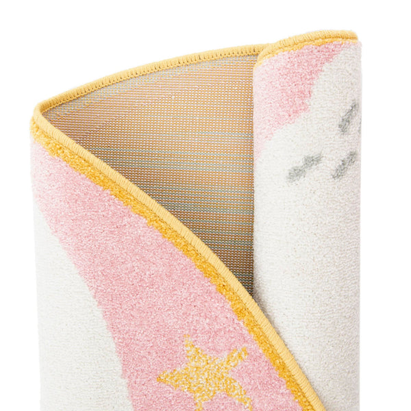 Playful Patterns Collection Area Rug -  Jovial Round Pink  lifestyle 10