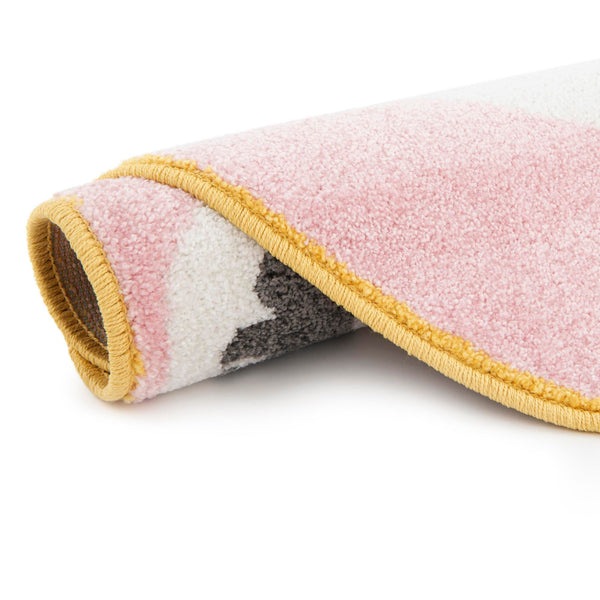 Playful Patterns Collection Area Rug -  Jovial Round Pink  lifestyle 11