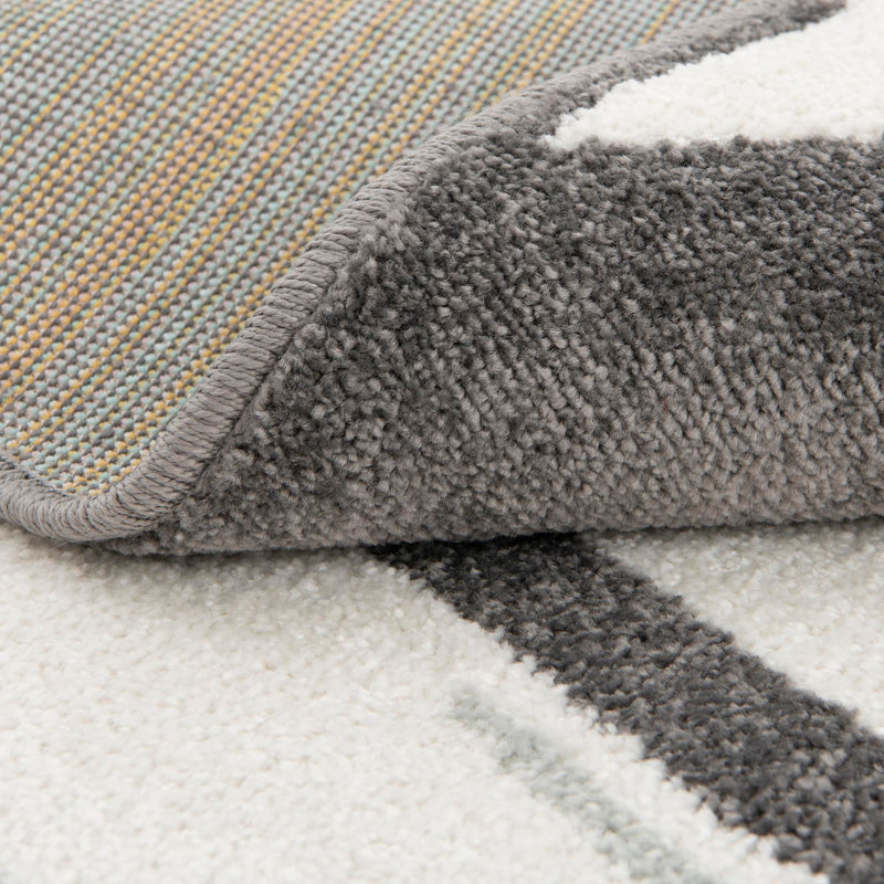 Playful Patterns Collection Area Rug -  Mirth Round Black and White  lifestyle 5