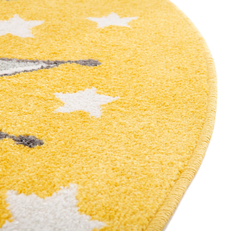 Playful Patterns Collection Area Rug -  Enchant Round Yellow  lifestyle 8