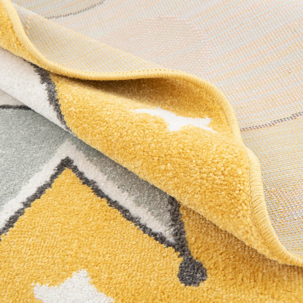 Playful Patterns Collection Area Rug -  Enchant Round Yellow  lifestyle 12