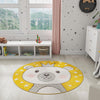 Playful Patterns Collection Area Rug -  Enchant Round Yellow  lifestyle 14