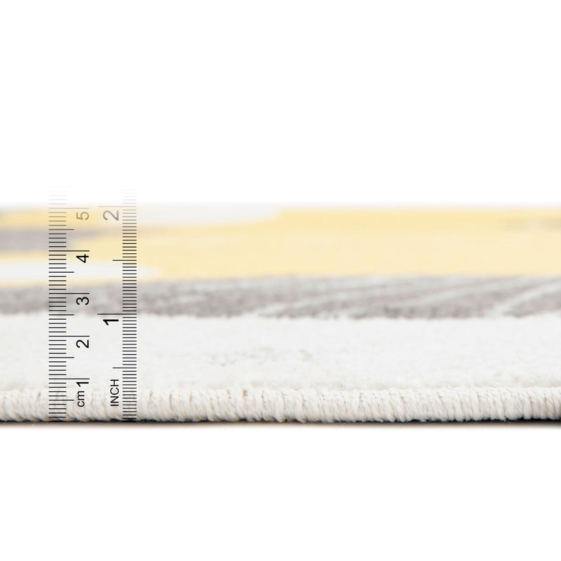 Playful Patterns Collection Area Rug -  Festive. Round Ivory  lifestyle 4