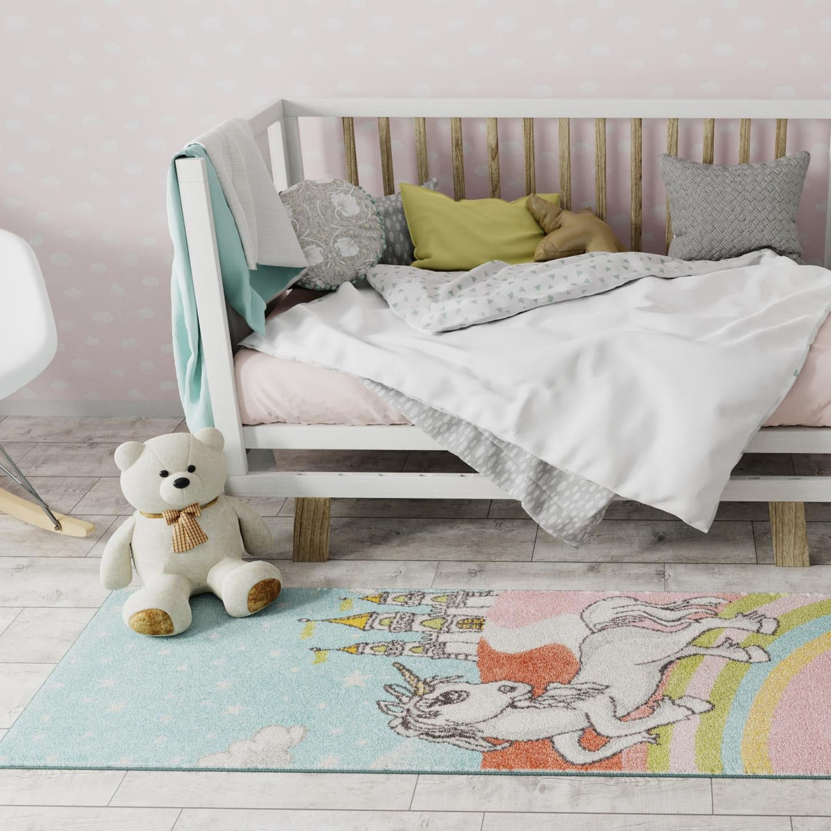 Playful Patterns Collection Area Rug -  Carnival Runner Multi  lifestyle 42
