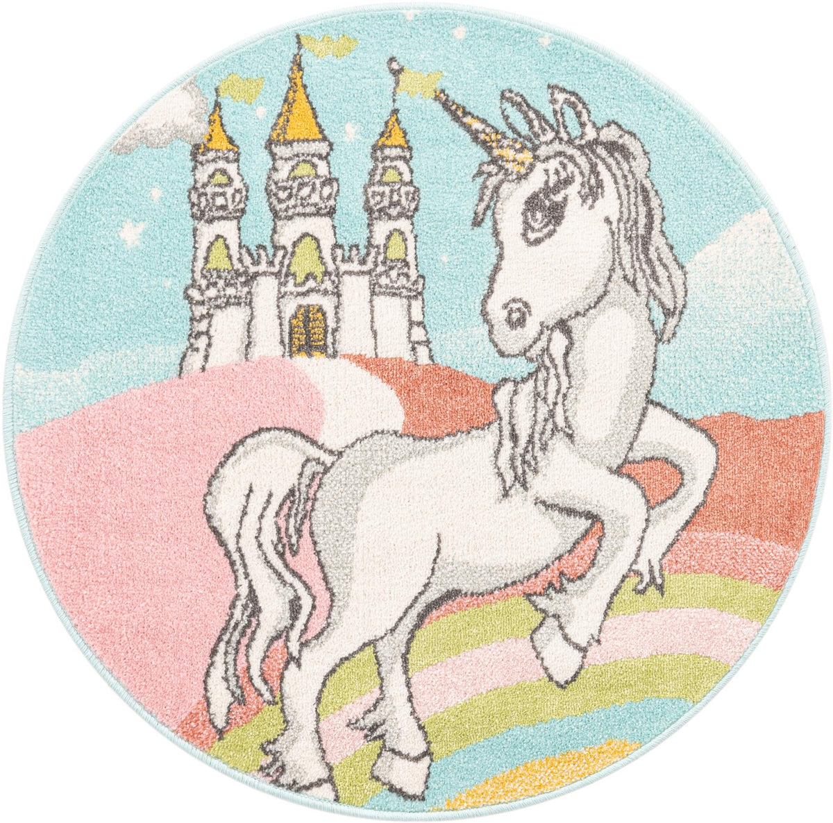 Playful Patterns Collection Area Rug -  Carnival Round Multi  lifestyle 17