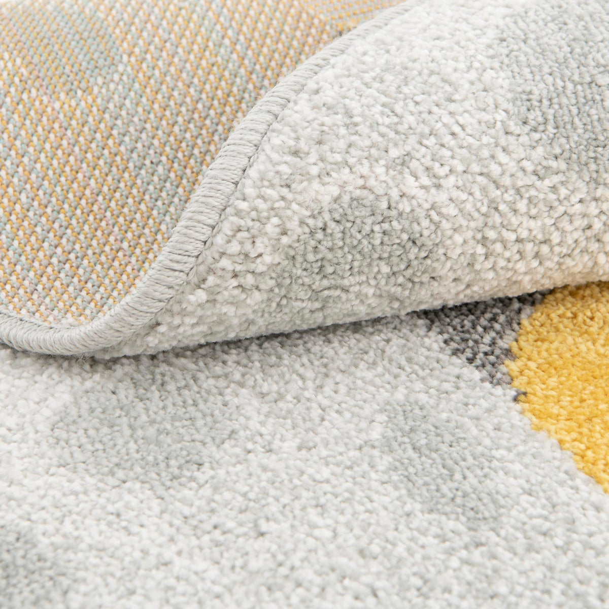 Playful Patterns Collection Area Rug -  Doodle Round Gray  lifestyle 5