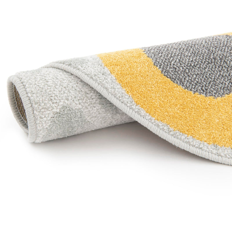 Playful Patterns Collection Area Rug -  Doodle Round Gray  lifestyle 11
