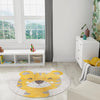 Playful Patterns Collection Area Rug -  Doodle Round Gray  lifestyle 15
