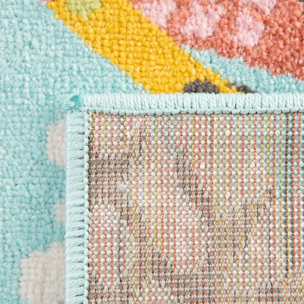 Playful Patterns Collection Area Rug -  Labyrinth Rectangle Teal  lifestyle 8