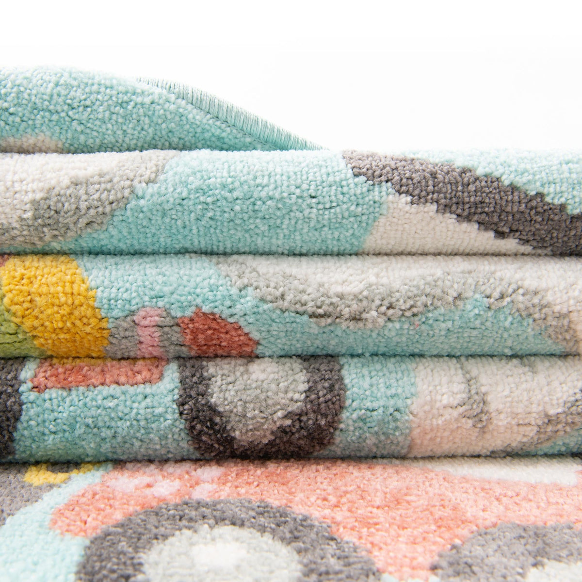 Playful Patterns Collection Area Rug -  Labyrinth Rectangle Teal  lifestyle 13