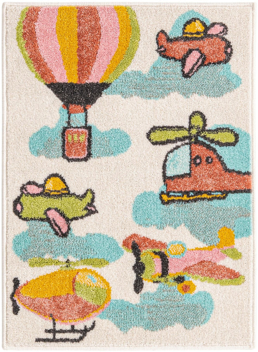 Playful Patterns Collection Area Rug -  Splatter Rectangle Multi Main