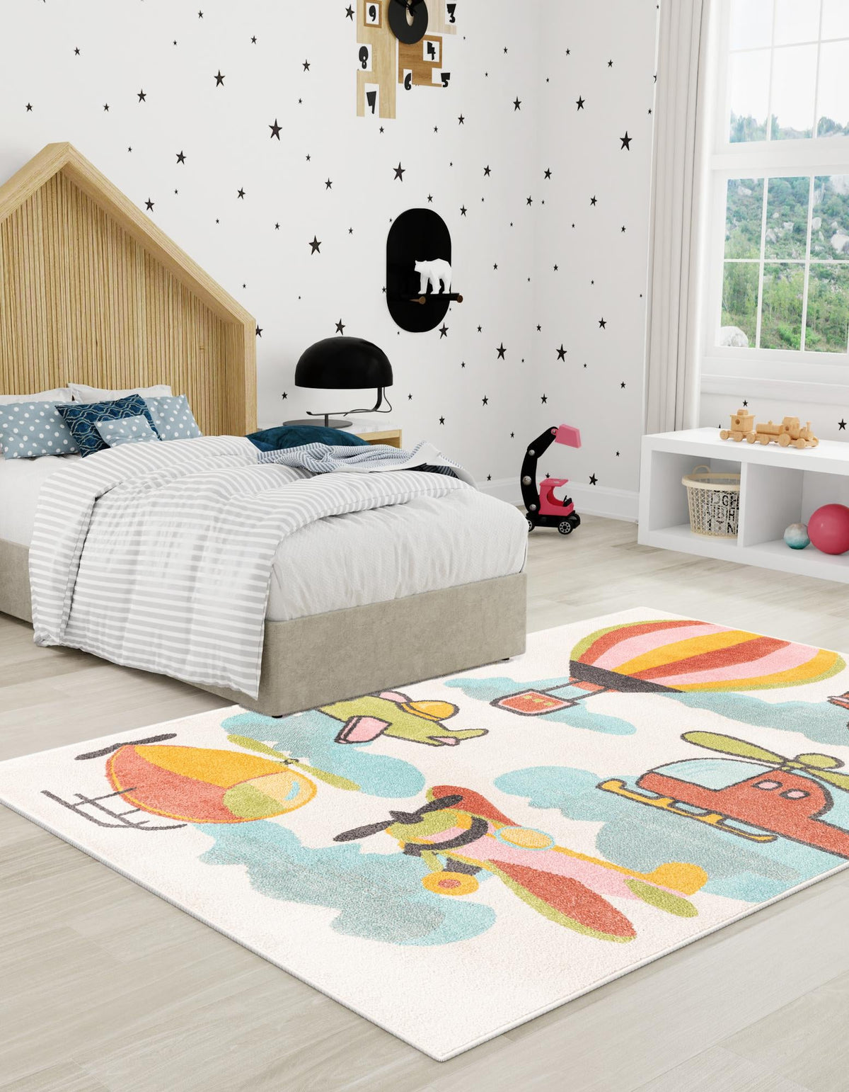 Playful Patterns Collection Area Rug -  Splatter Rectangle Multi  lifestyle 2
