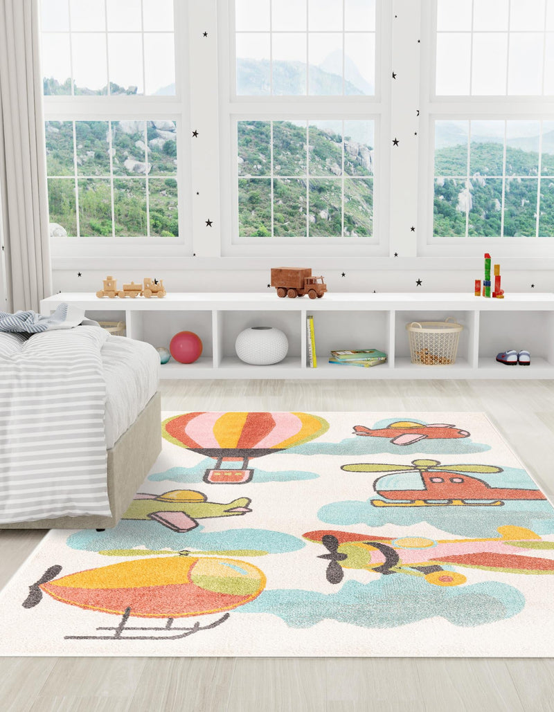 Playful Patterns Collection Area Rug -  Splatter Rectangle Multi  lifestyle 3
