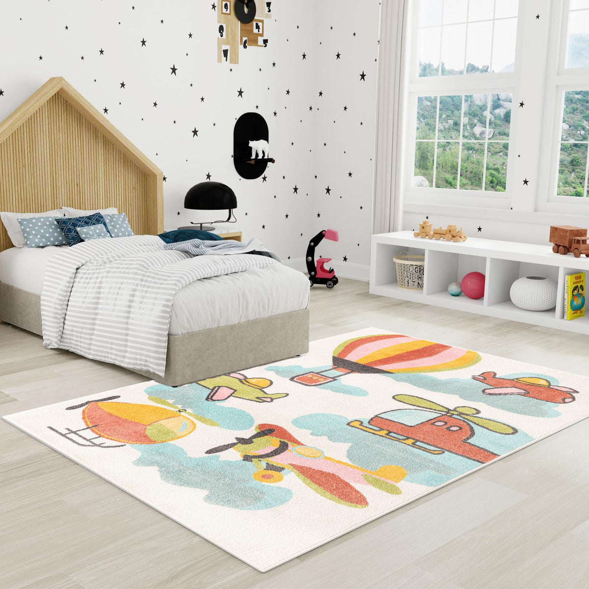 Playful Patterns Collection Area Rug -  Splatter Rectangle Multi  lifestyle 15