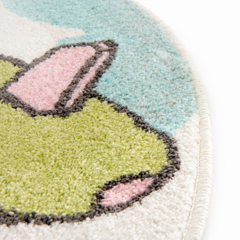 Playful Patterns Collection Area Rug -  Splatter Round Multi  lifestyle 31