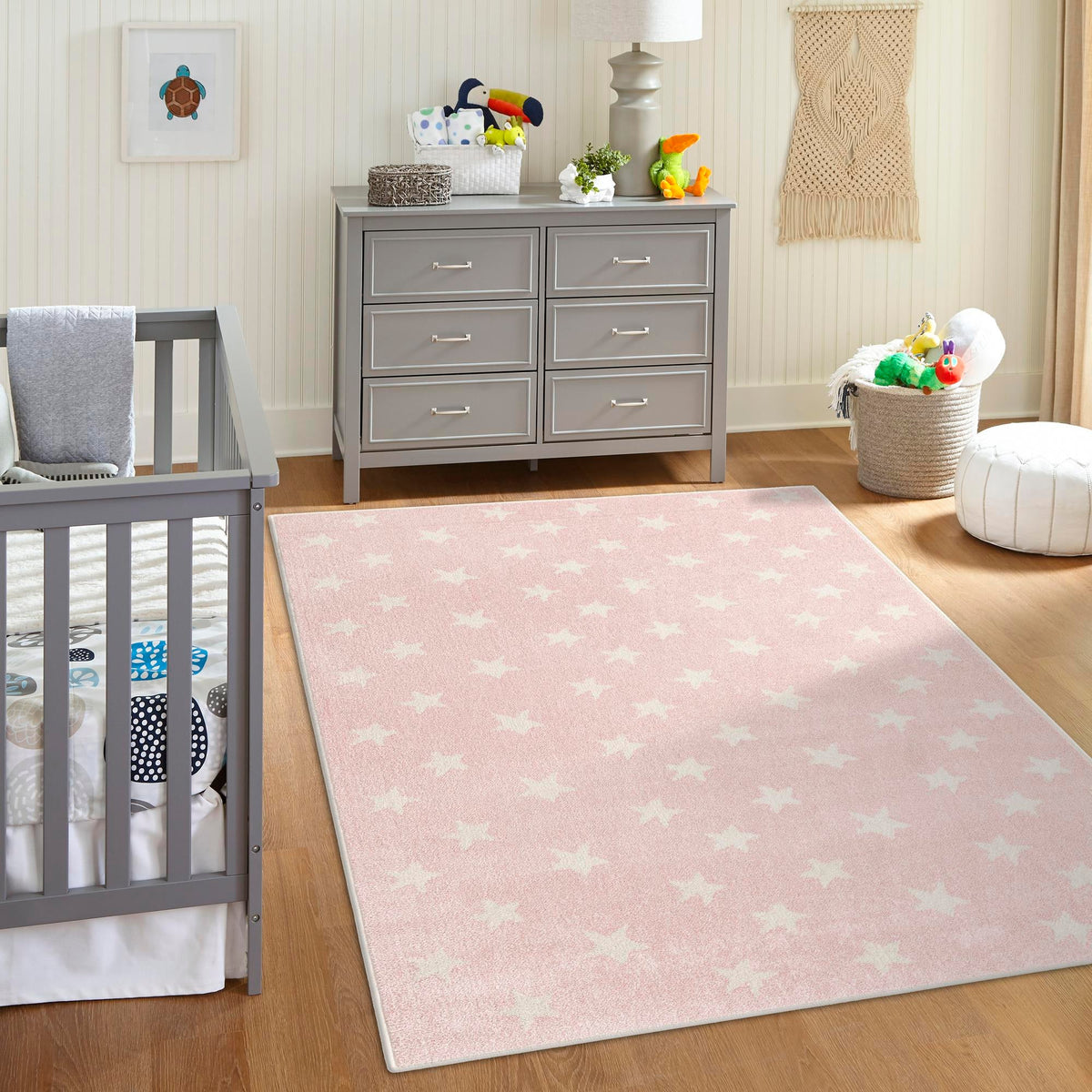 Playful Patterns Collection Area Rug -  Mosaic Rectangle Pink  lifestyle 70
