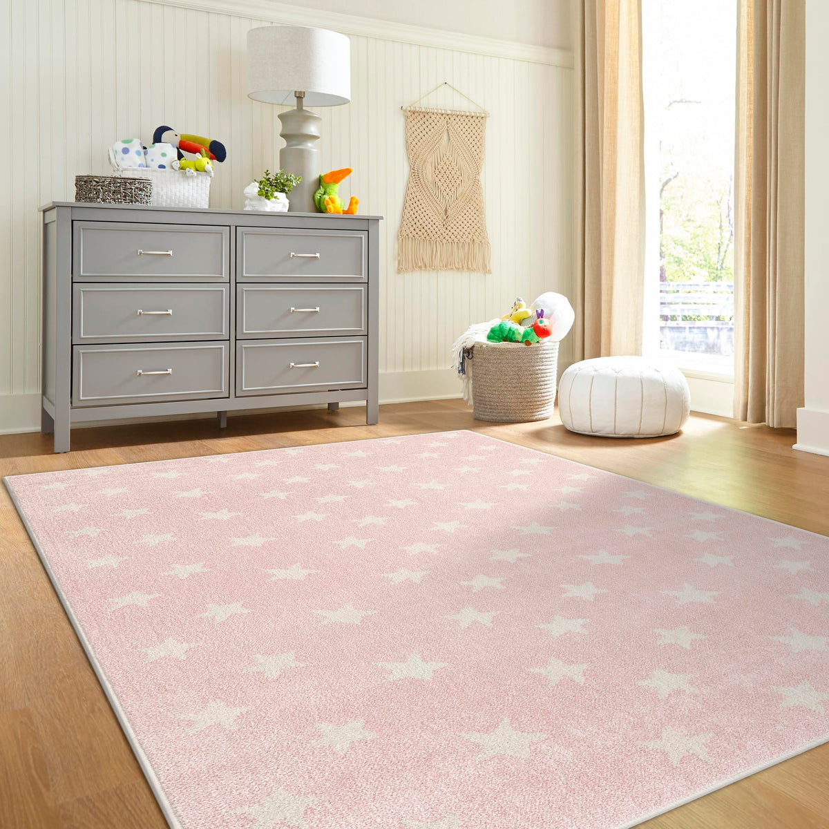 Playful Patterns Collection Area Rug -  Mosaic Rectangle Pink  lifestyle 71
