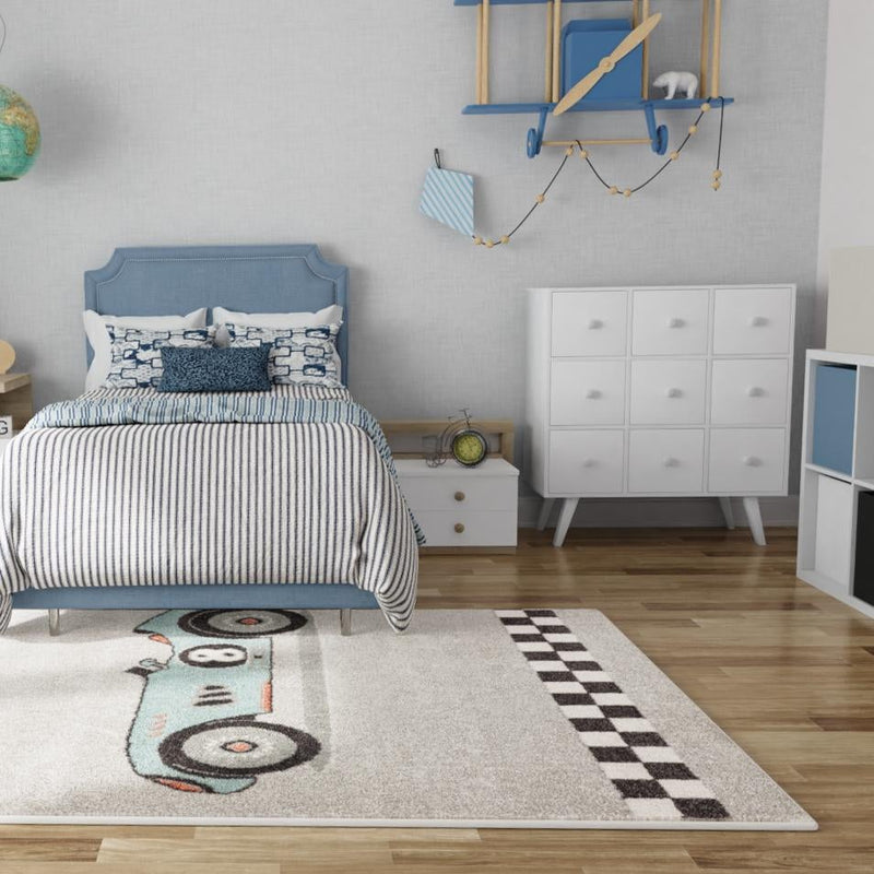 Playful Patterns Collection Area Rug -  Confetti Rectangle Gray  lifestyle 14