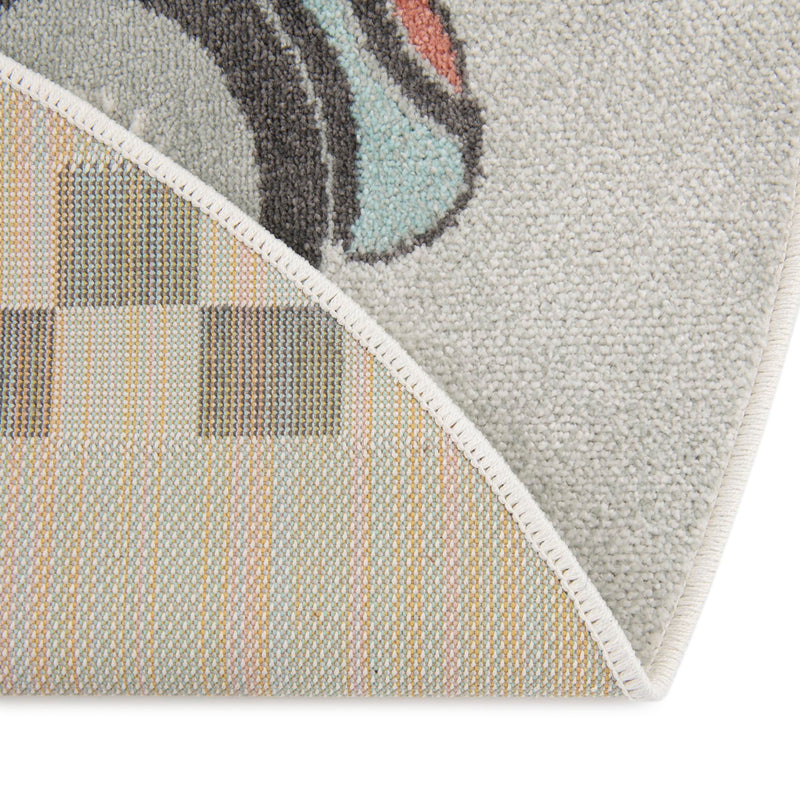 Playful Patterns Collection Area Rug -  Confetti Round Gray  lifestyle 31