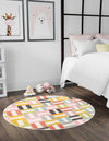 Playful Patterns Collection Area Rug -  Kaleidoscope Round Multi  lifestyle 21